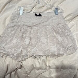 Lace Mini Skirt in Cream
